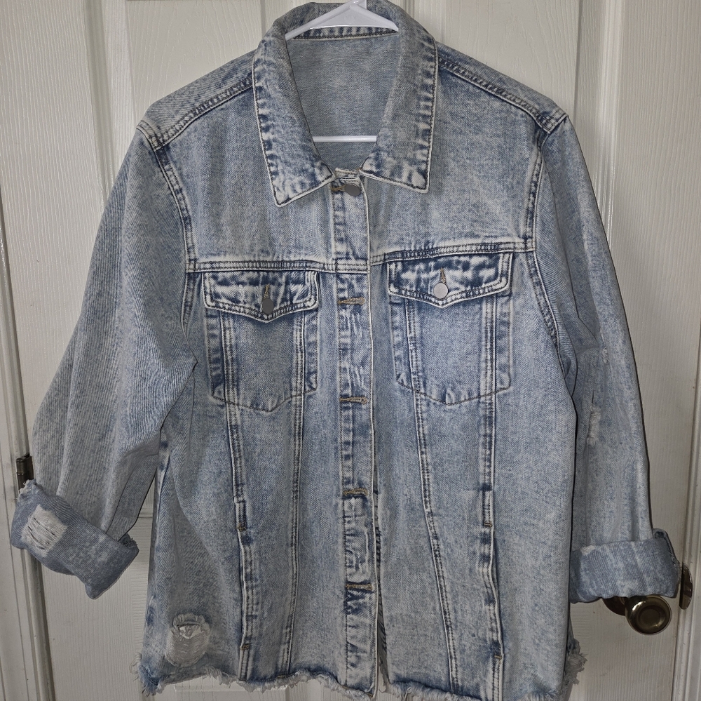 EVALESS Women's Denim Jacket XXL